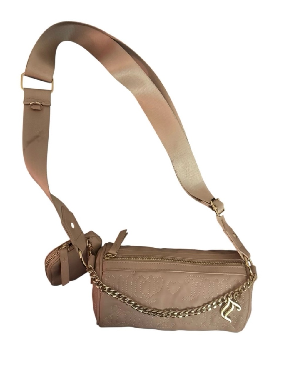 Juicy Couture Taupe Crossbody Barrel Bag - Picture 2 of 11